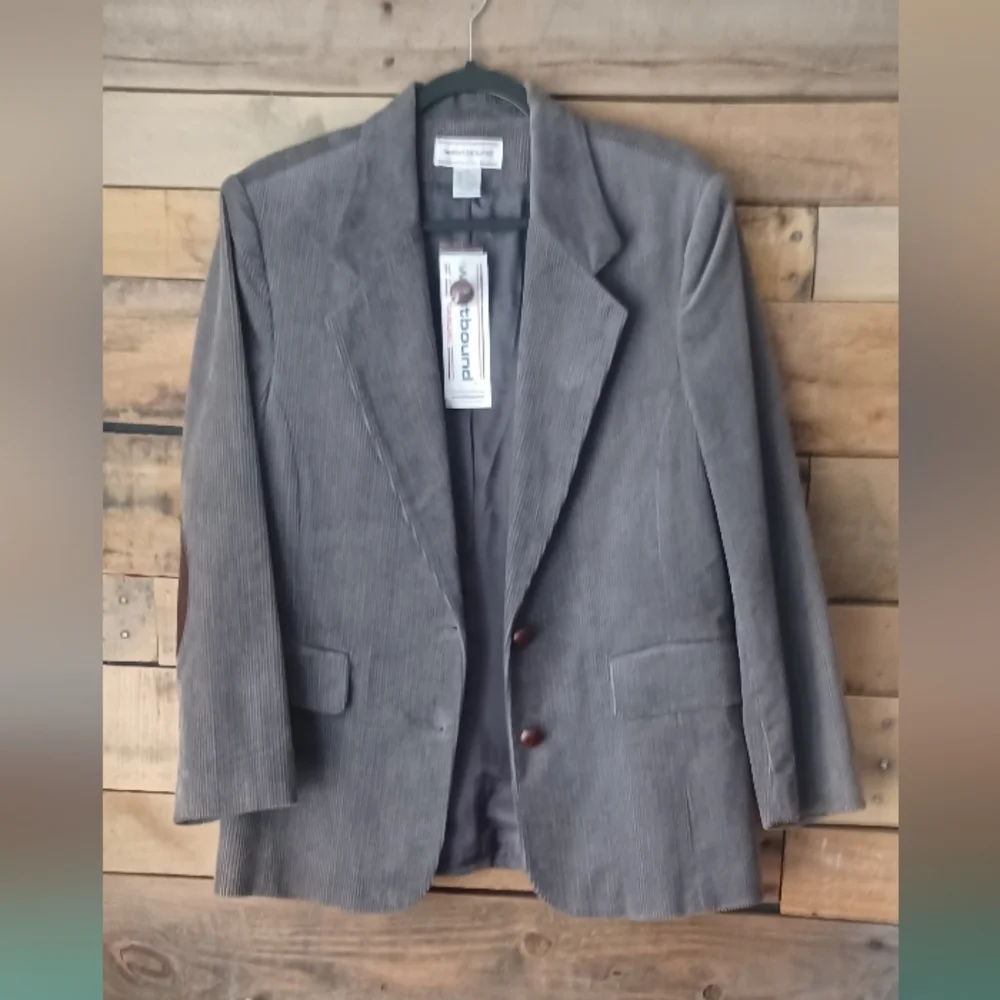 Westbound Gray Corduroy Sport Coat Blazer - Picture 3 of 8
